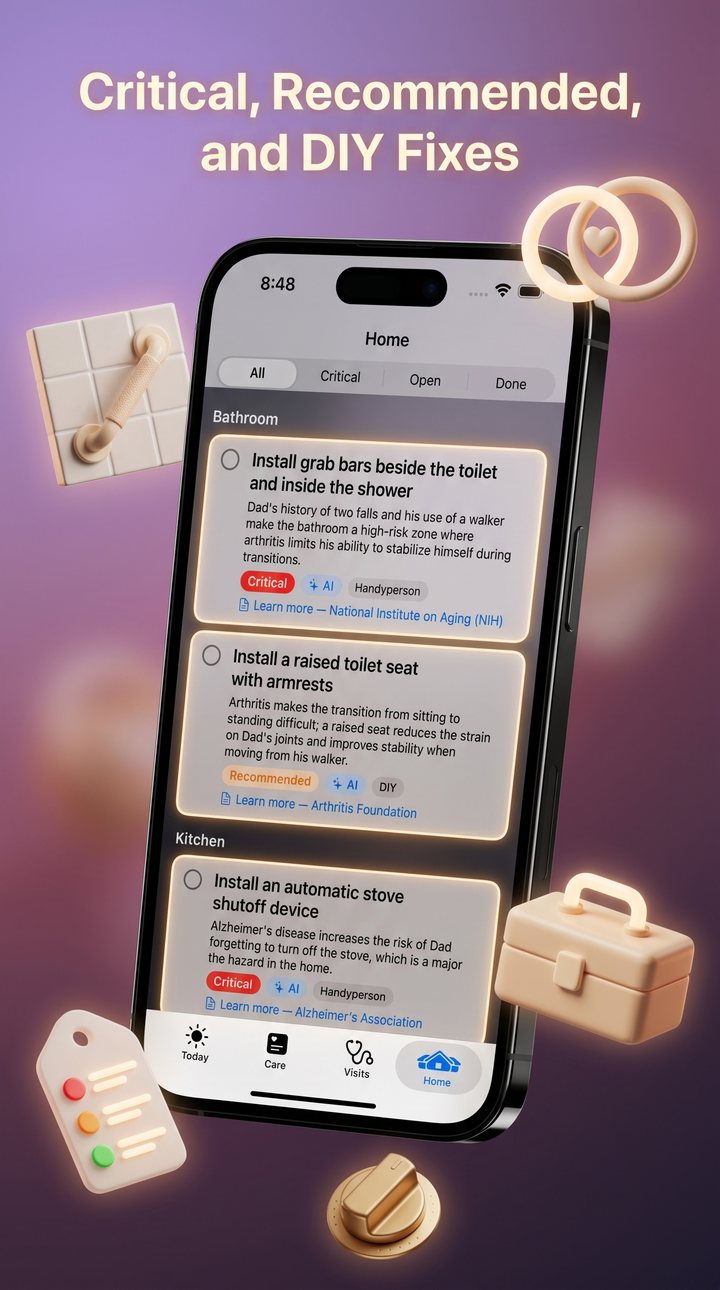 CareMynd — critical, recommended, and DIY fixes